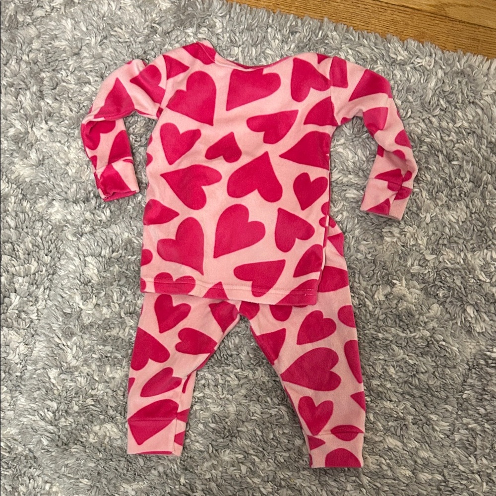 Cat & Jack Pink Heart Kids Pajama Set